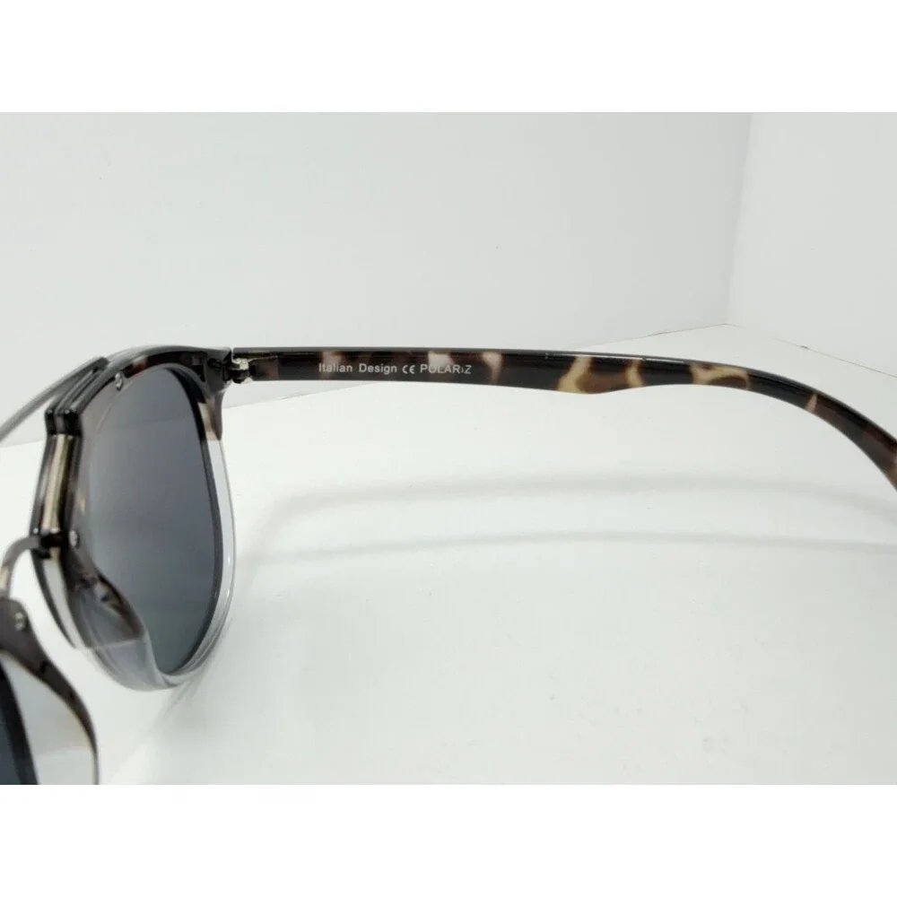 FLOATS Women's Sunglasses Black Tortoise Bluish Polarized 54mm Italian Design